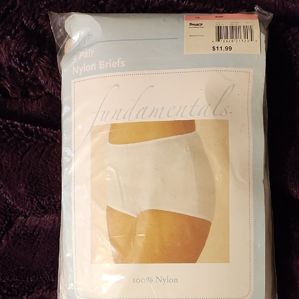 Sears White Intimates Full Coverage Panties